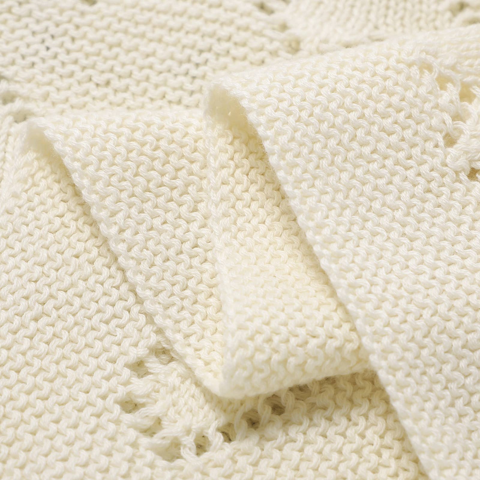 Receiving Swaddle Baby Blanket - Heart: Cream - Image 5