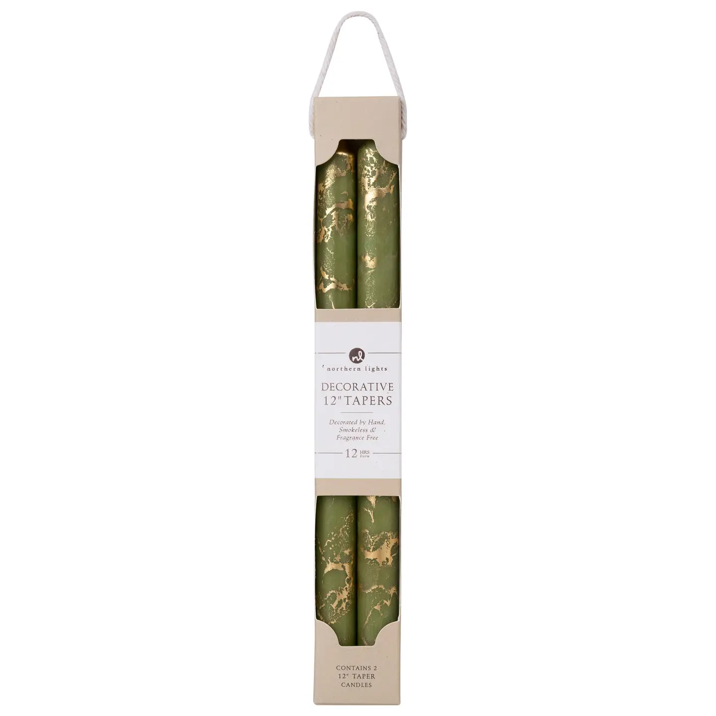 12" Decorative Tapers 2pk Kraft Box - Image 2