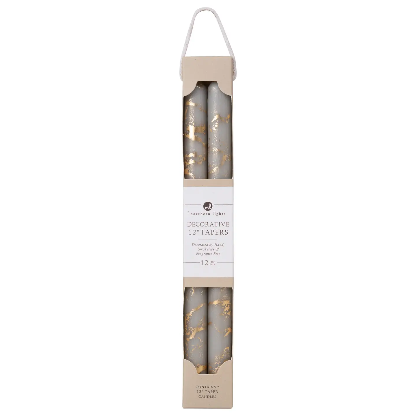 12" Decorative Tapers 2pk Kraft Box - Image 3