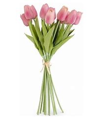 13 inch Mauve Real Touch Mini Tulip Bundle-12 Stem