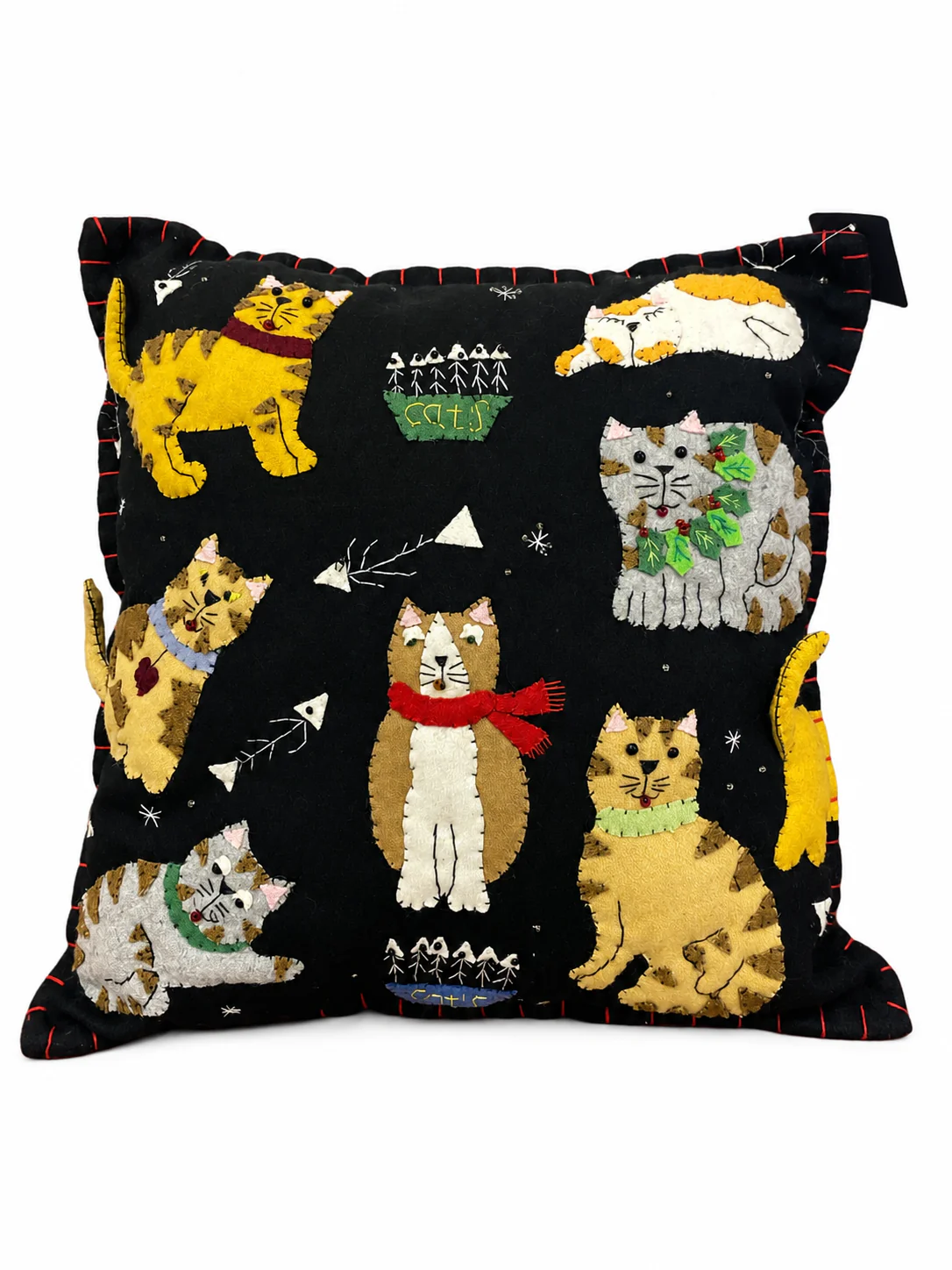 14x14 Black Pillow / Cats Pillow