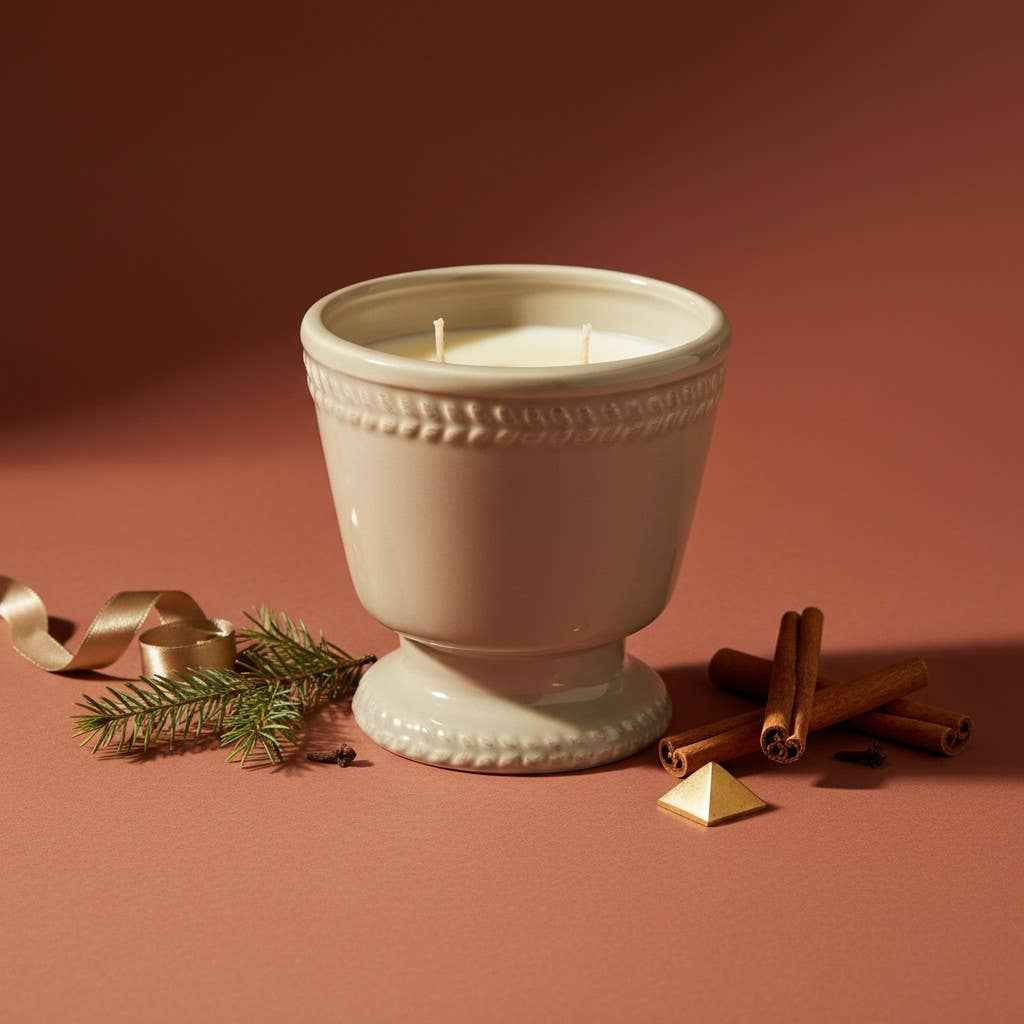 16 oz French Provincial Candle: Christmas Hearth - Image 2