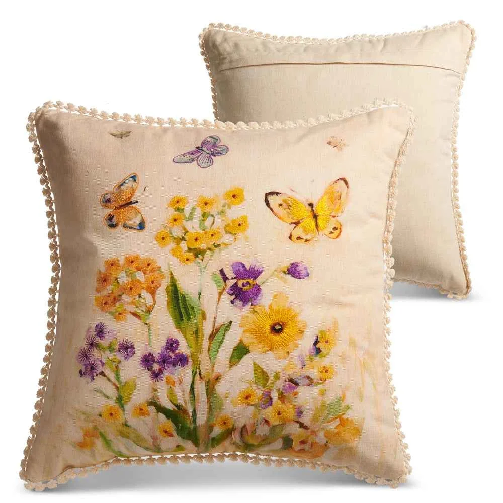 16" Butterfly Meadow Pillow
