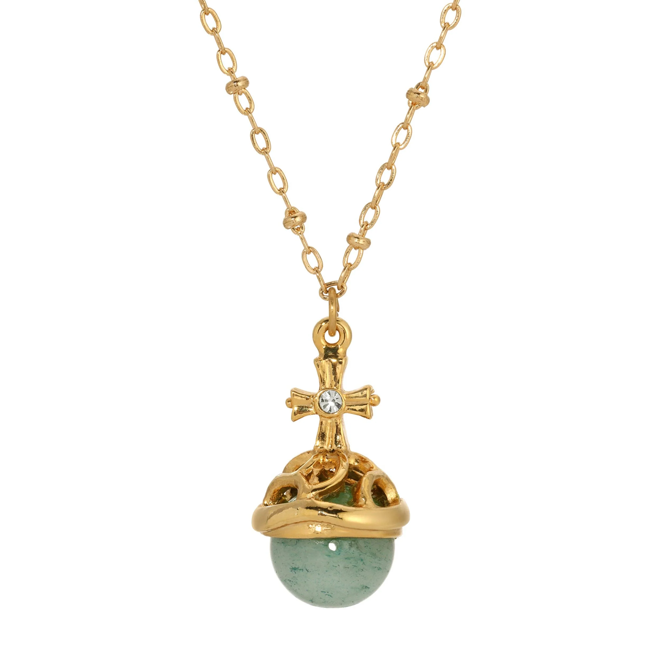 1928 Jewelry - Symbols Of Faith Globus Cruciger Inspired Pendant Necklace 16"