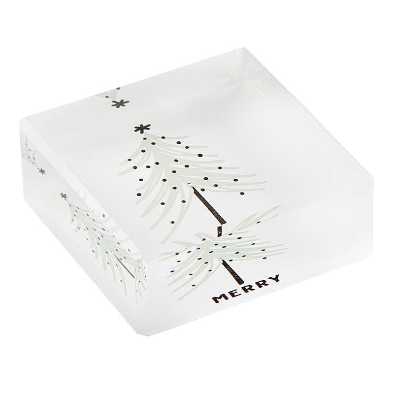 2" Merry Sq Lucite Block - Image 3