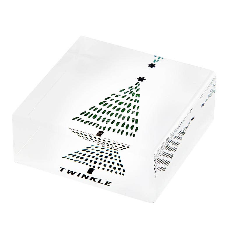 2" Twinkle Sq Lucite Block - Image 3