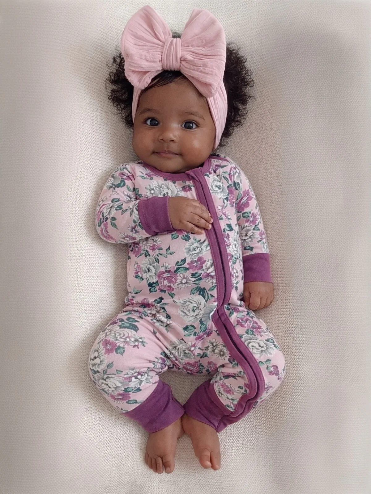 2-Way Zip Romper, Blissful Blossoms