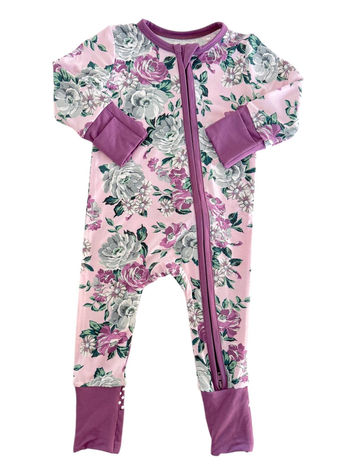 2-Way Zip Romper, Blissful Blossoms - Image 4