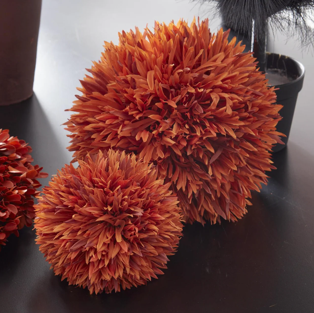 5 Inch Orange Allium Ball - Image 2