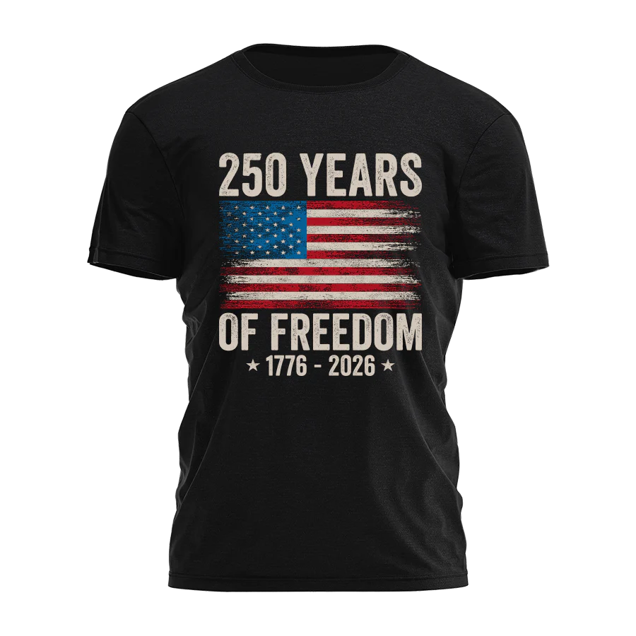 250 Years Of Freedom Tee : Heather Navy / XL - Image 2