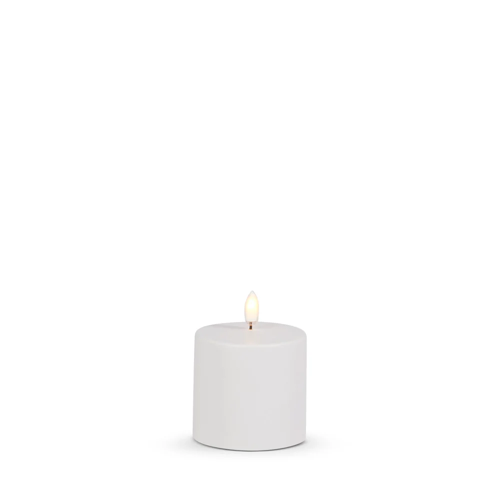 3" X 3" Outdoor White Pillar Candle