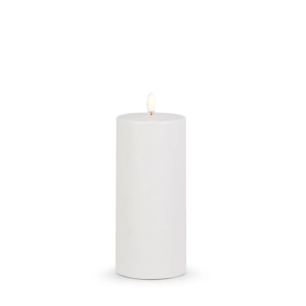 3" X 7" Outdoor White Pillar Candle