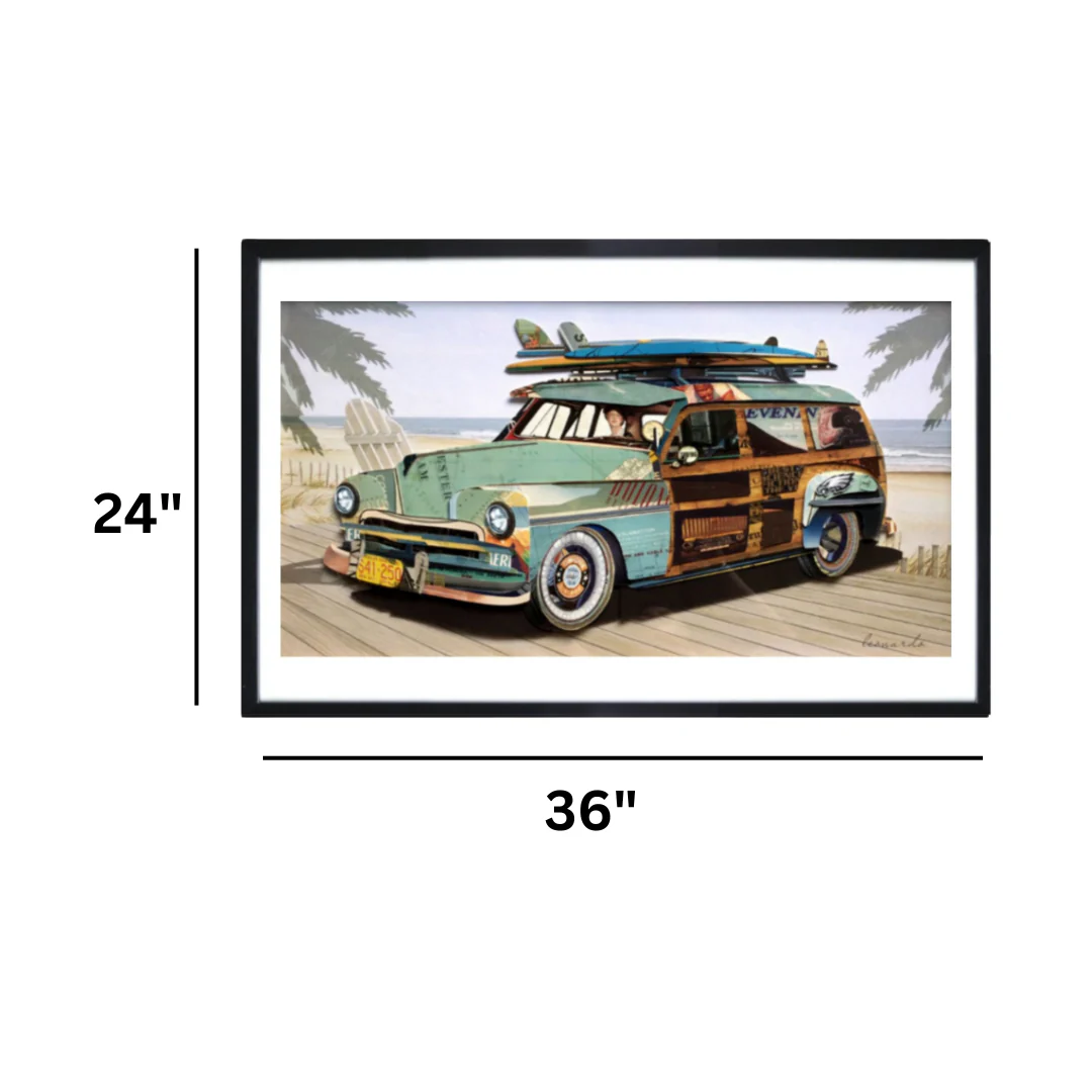 3D Collage Art | Surf's Up Woody (36"x24") - Image 3
