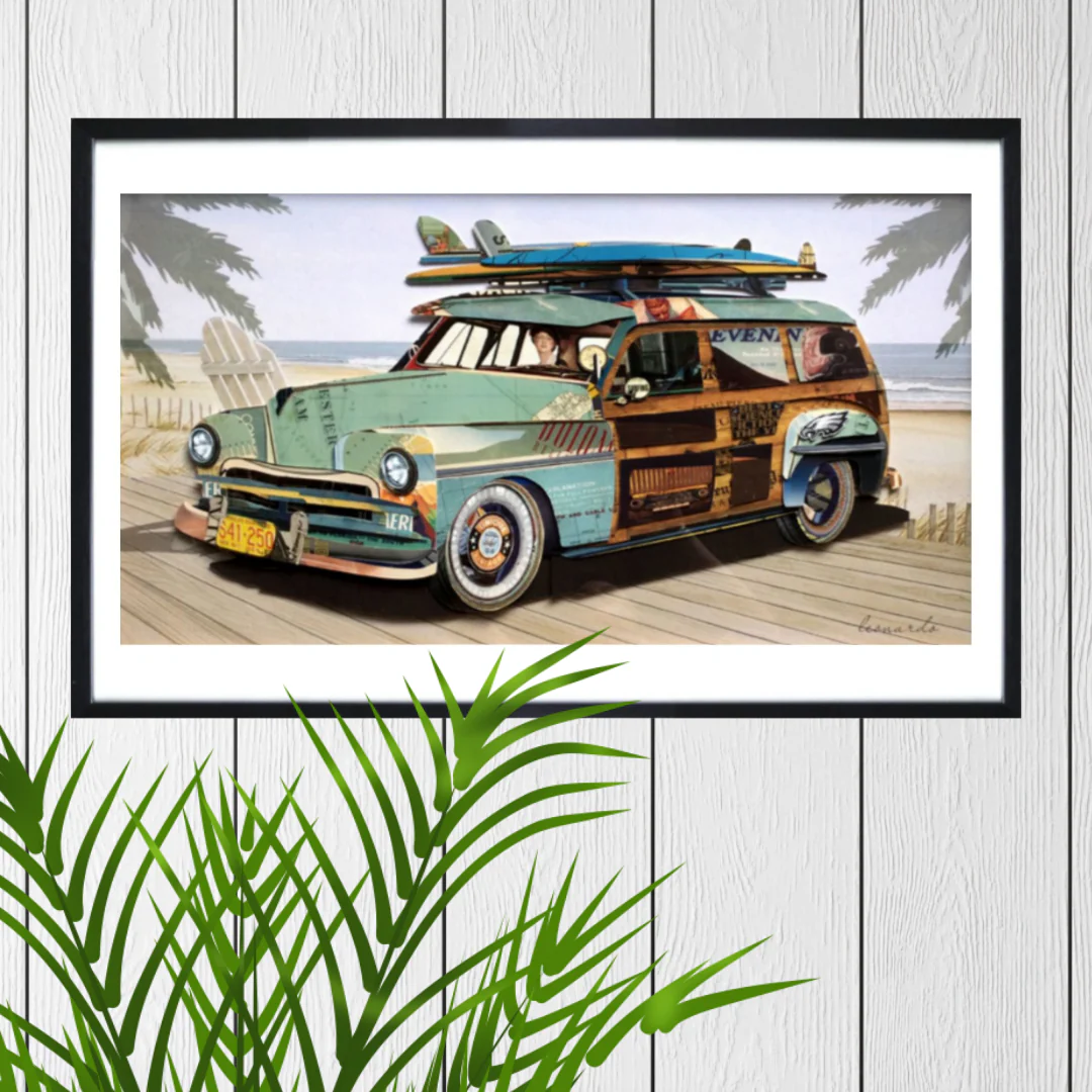 3D Collage Art | Surf's Up Woody (36"x24") - Image 5