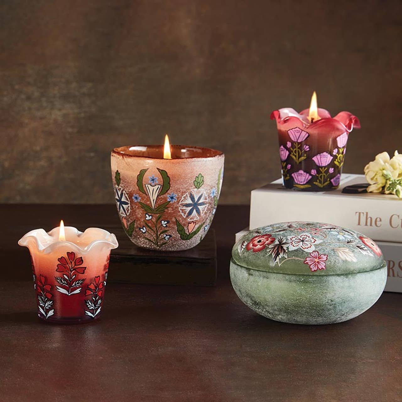 Hand Painted Botanical Jar Candle - Image 3