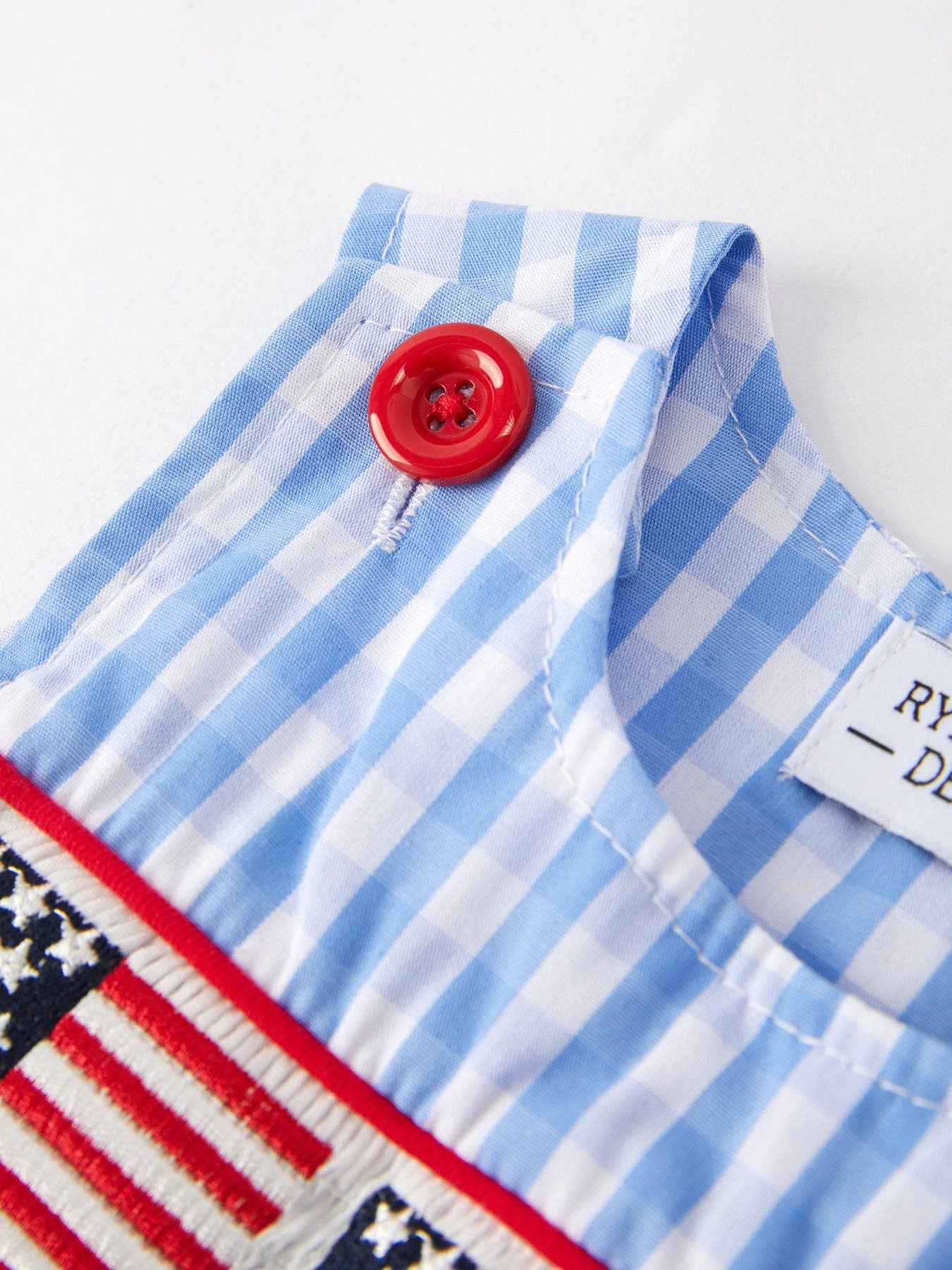 4th of July Flag Smocking Boys Romper - Image 10