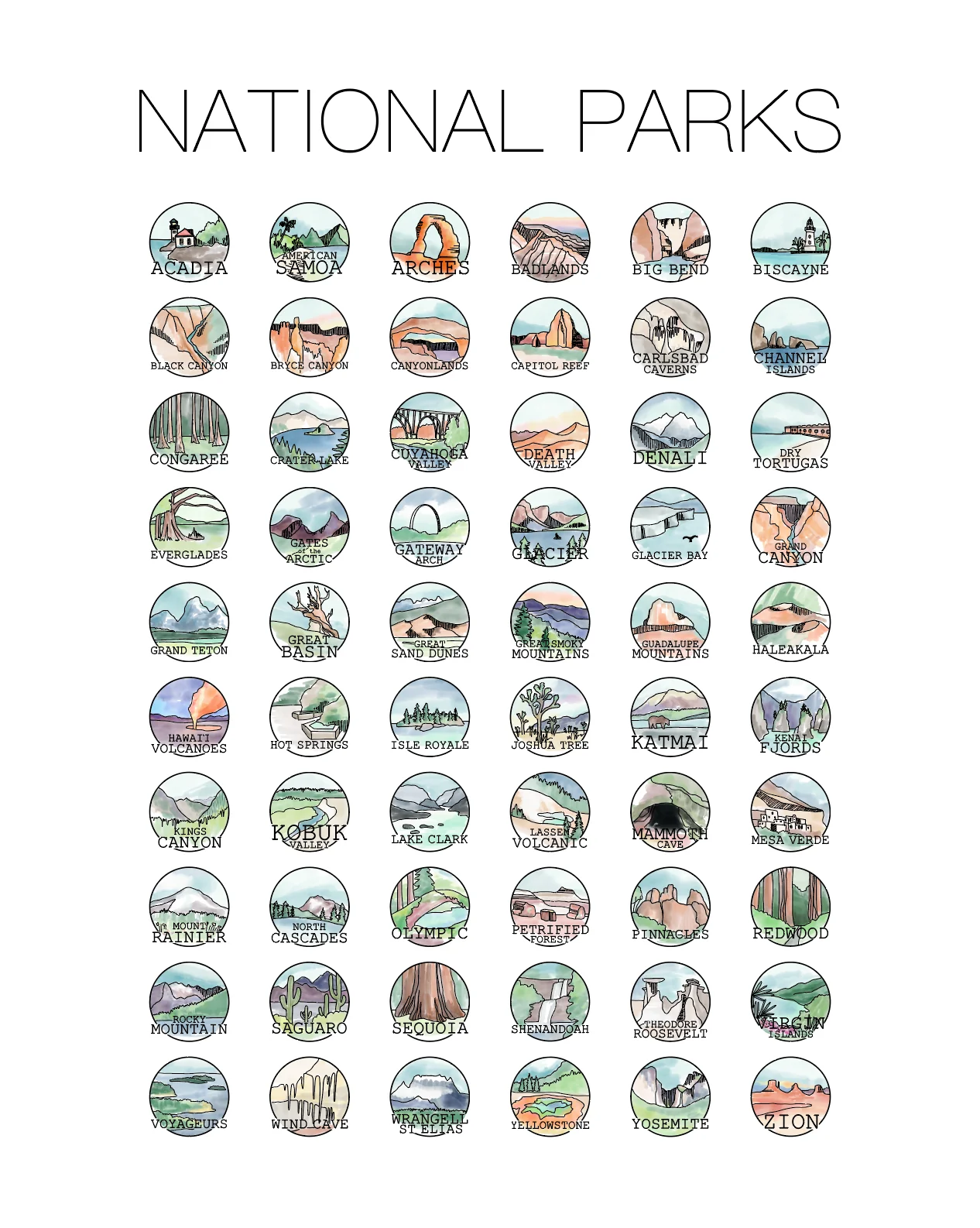 63 National Parks Scratch Off Bucket List - Image 5