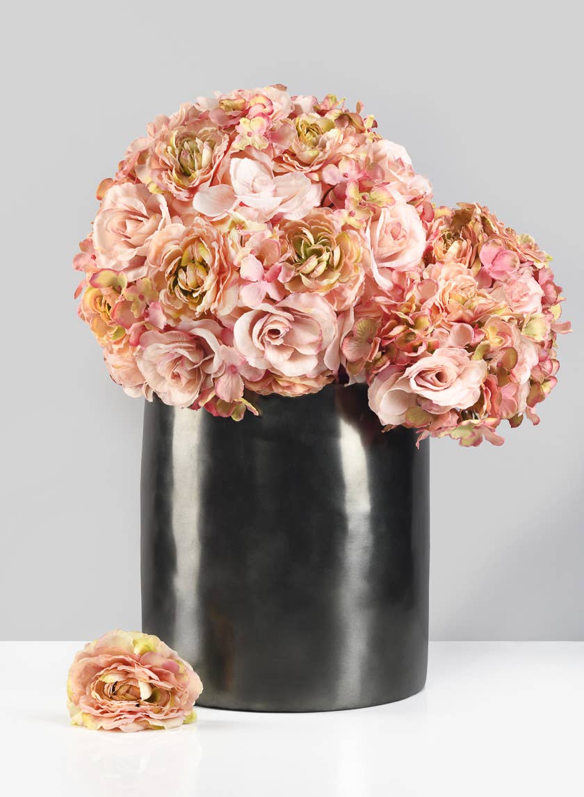 8 1/2in Nairobi Large Black Nickel Vase - Image 2