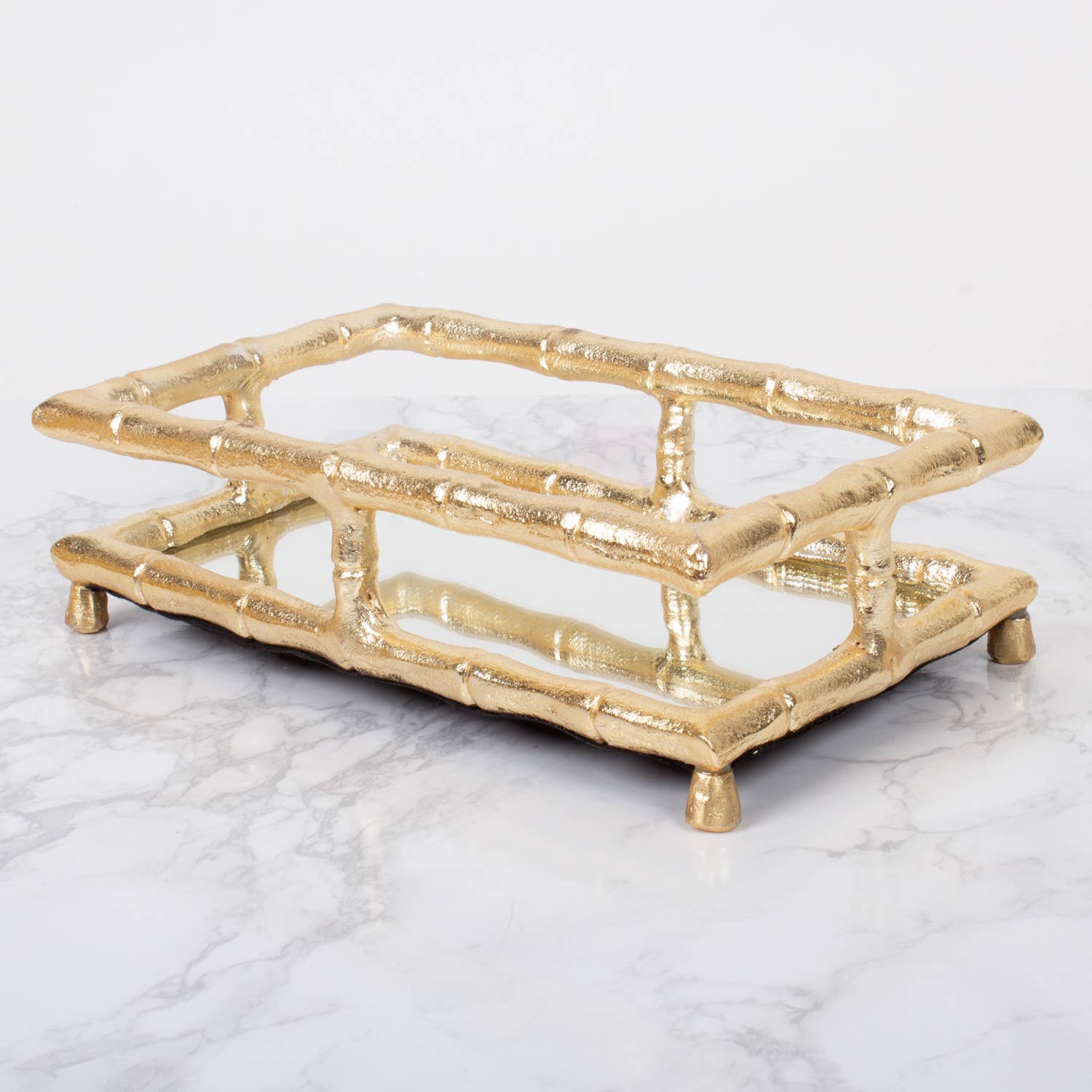8 Oak Lane - Gold Bamboo Guest Towel Tray - Image 2