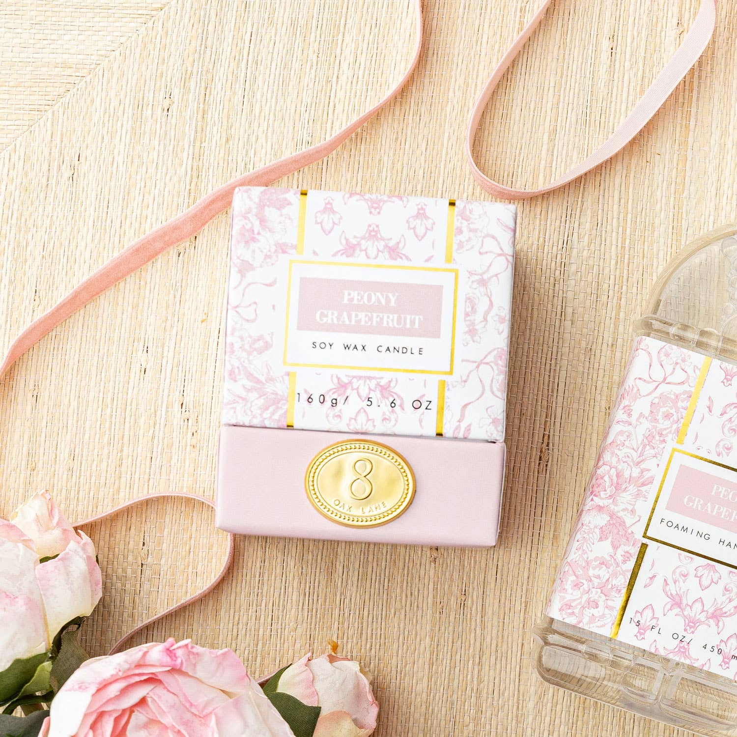 8 Oak Lane - Peony Grapefruit 5.6oz Soy Wax Candle - Image 2