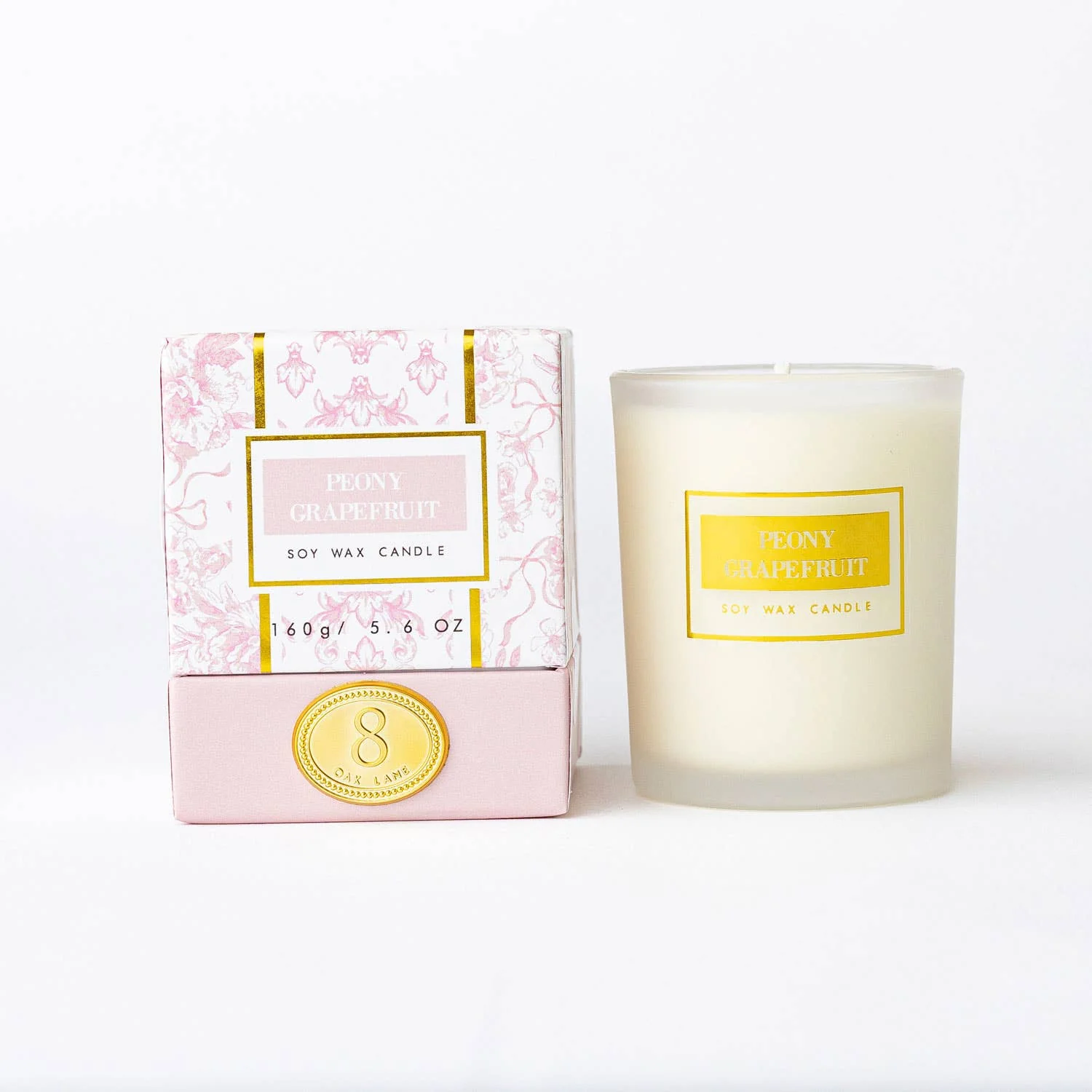 8 Oak Lane - Peony Grapefruit 5.6oz Soy Wax Candle - Image 4