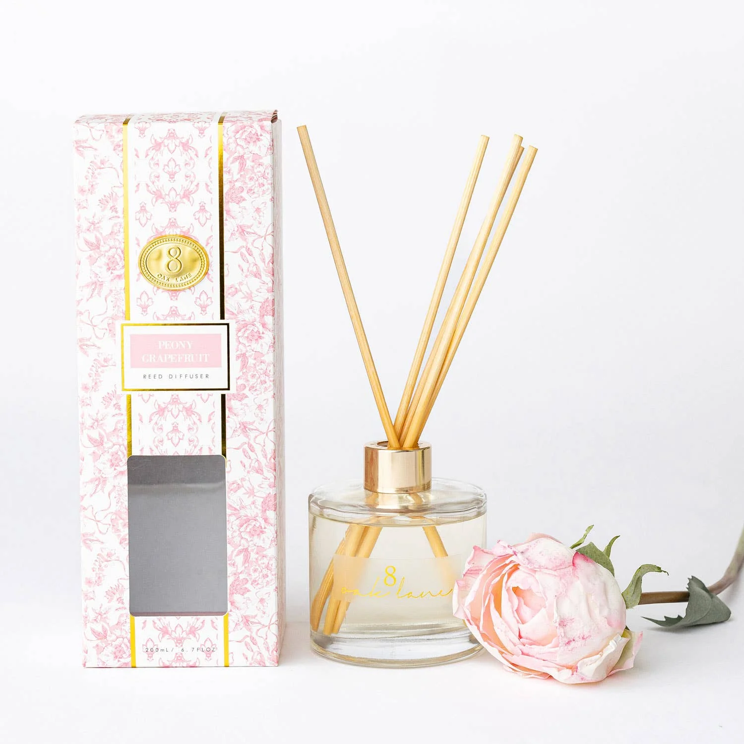 8 Oak Lane - Peony Grapefruit Reed Diffuser