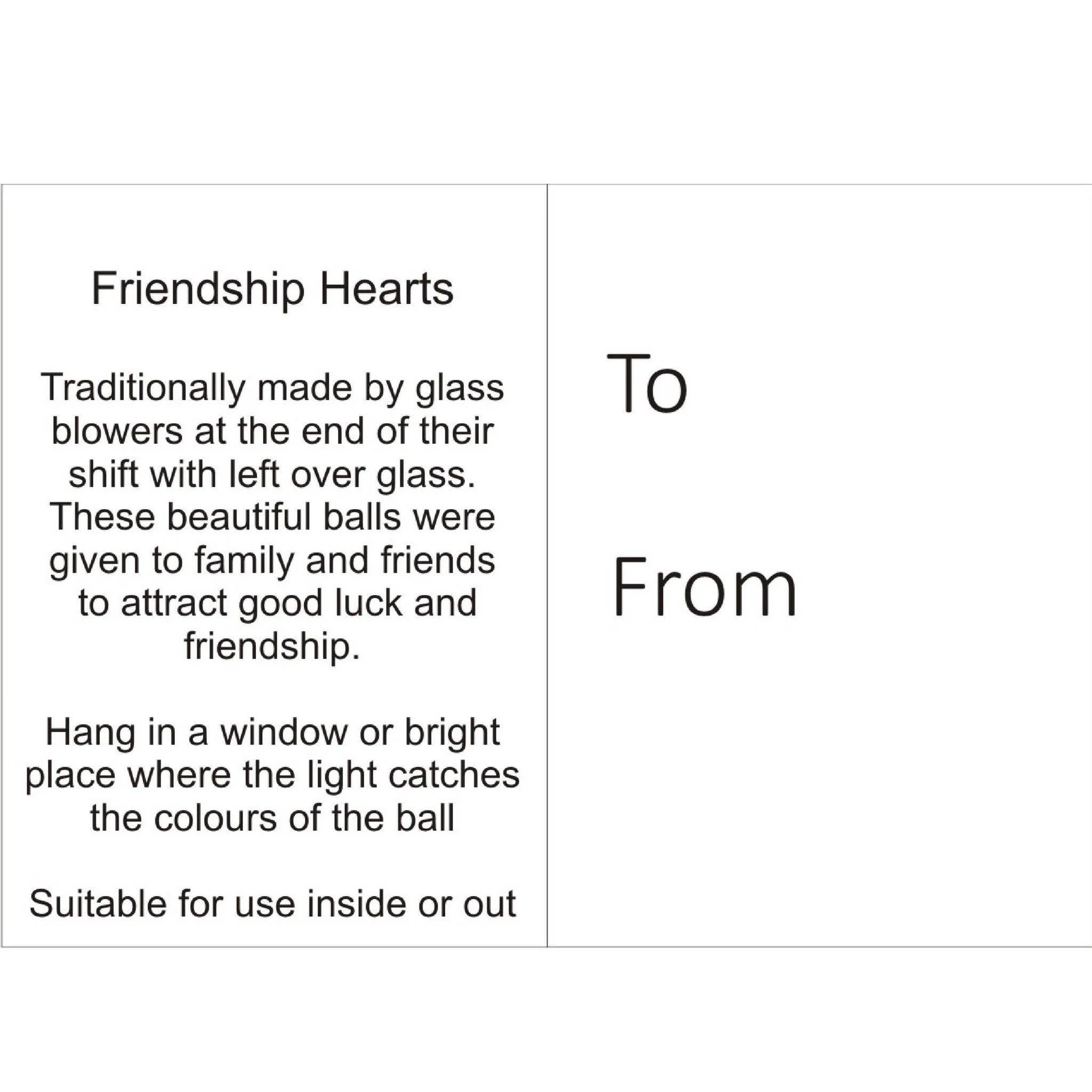 8cm Friendship Heart - Blue - Image 4