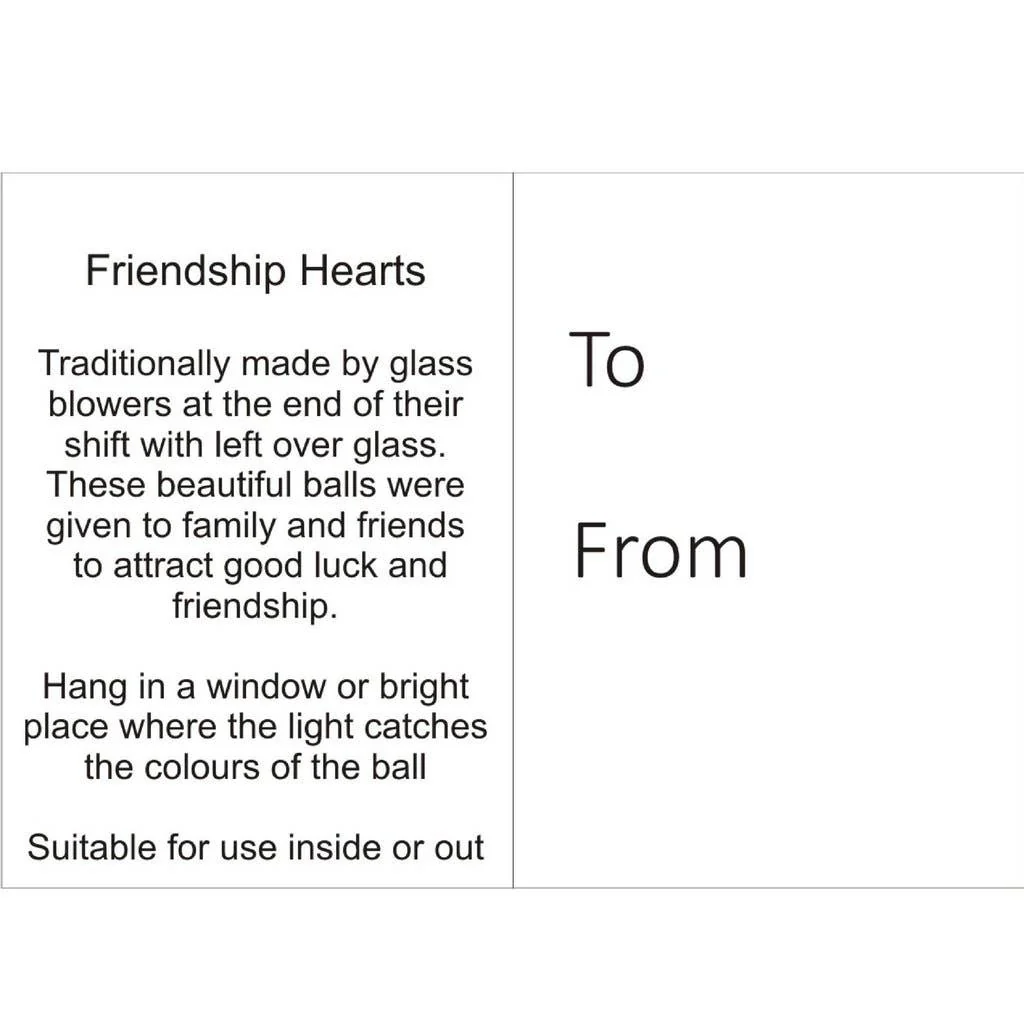 8cm Friendship Heart - Blue & Pink - Image 4