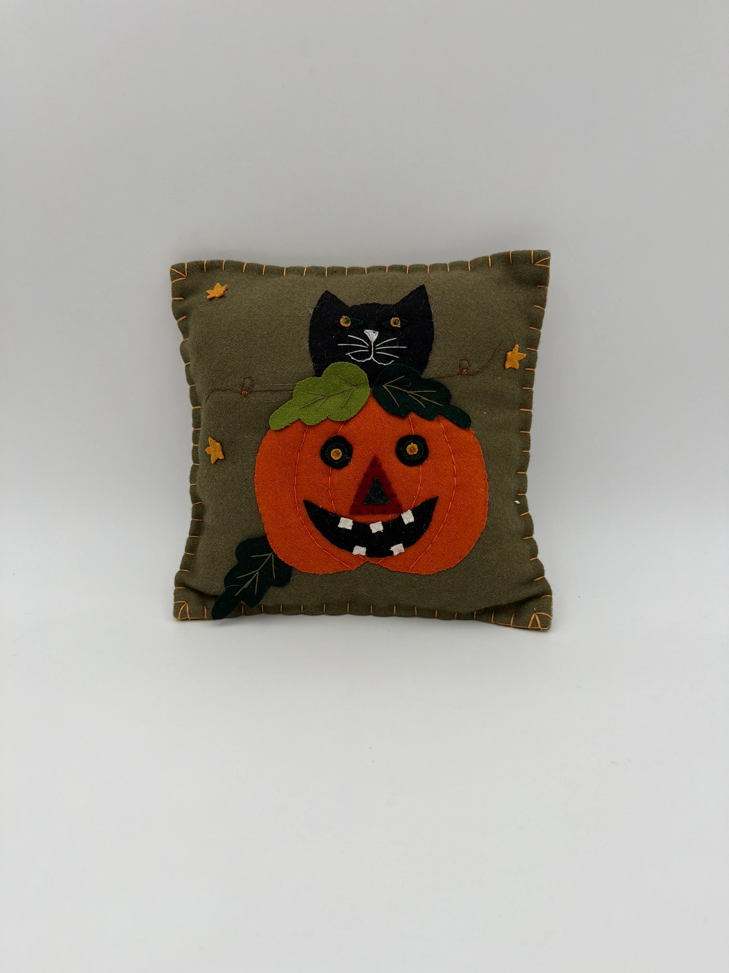 8x11 Cat Pumpkin Pillow