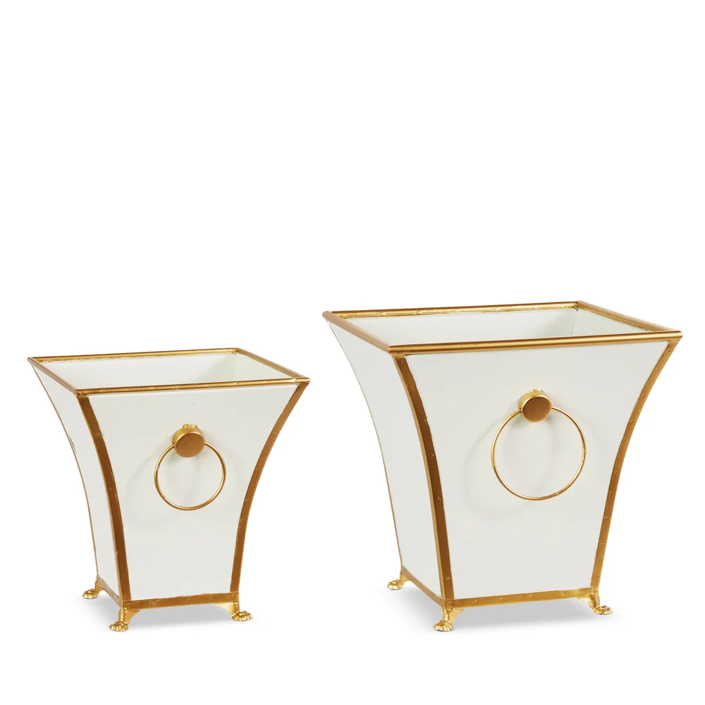 Distressed Gold Finish Planter- Large only