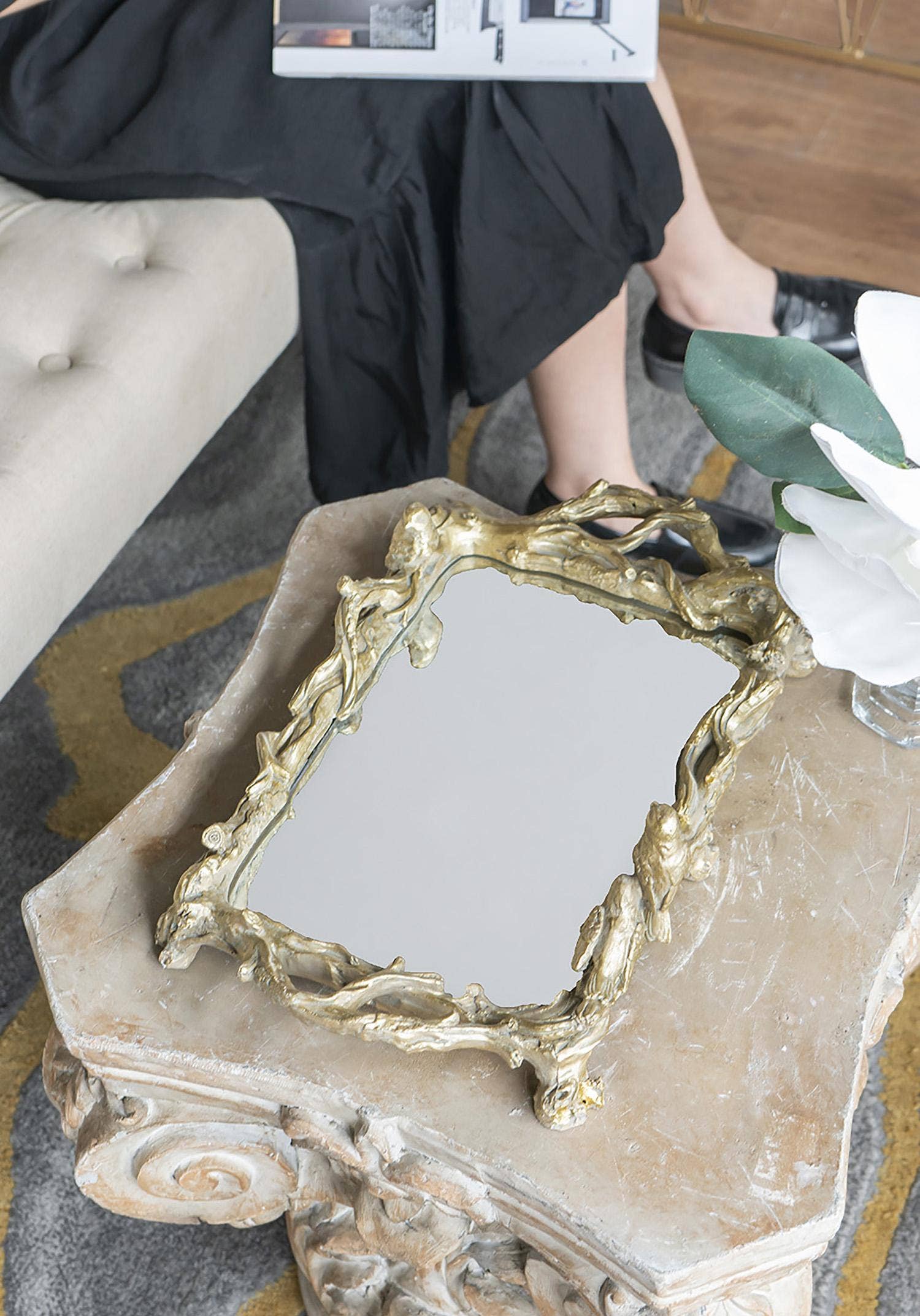 Gold Bird Mirrored Tray - Image 10