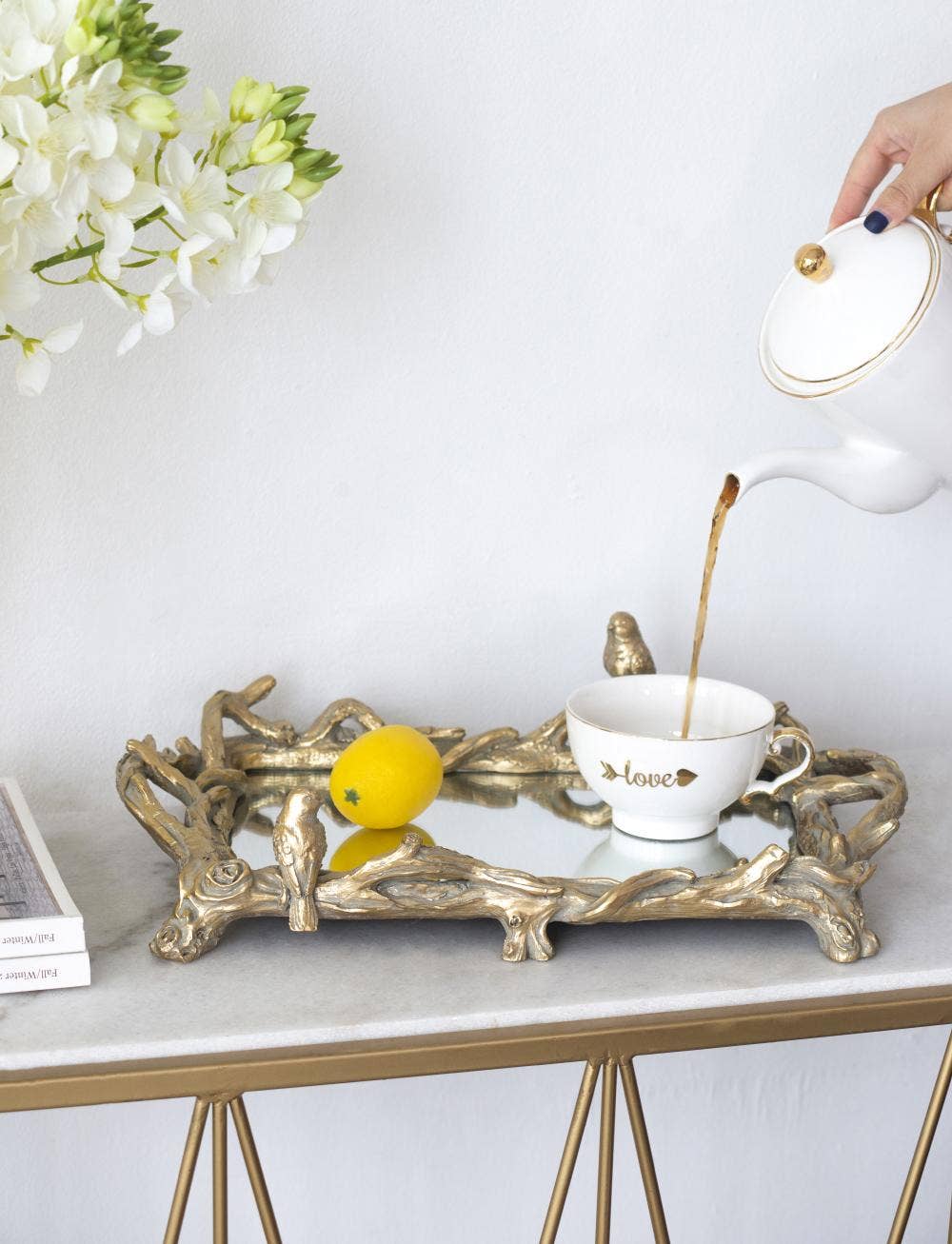 Gold Bird Mirrored Tray - Image 13