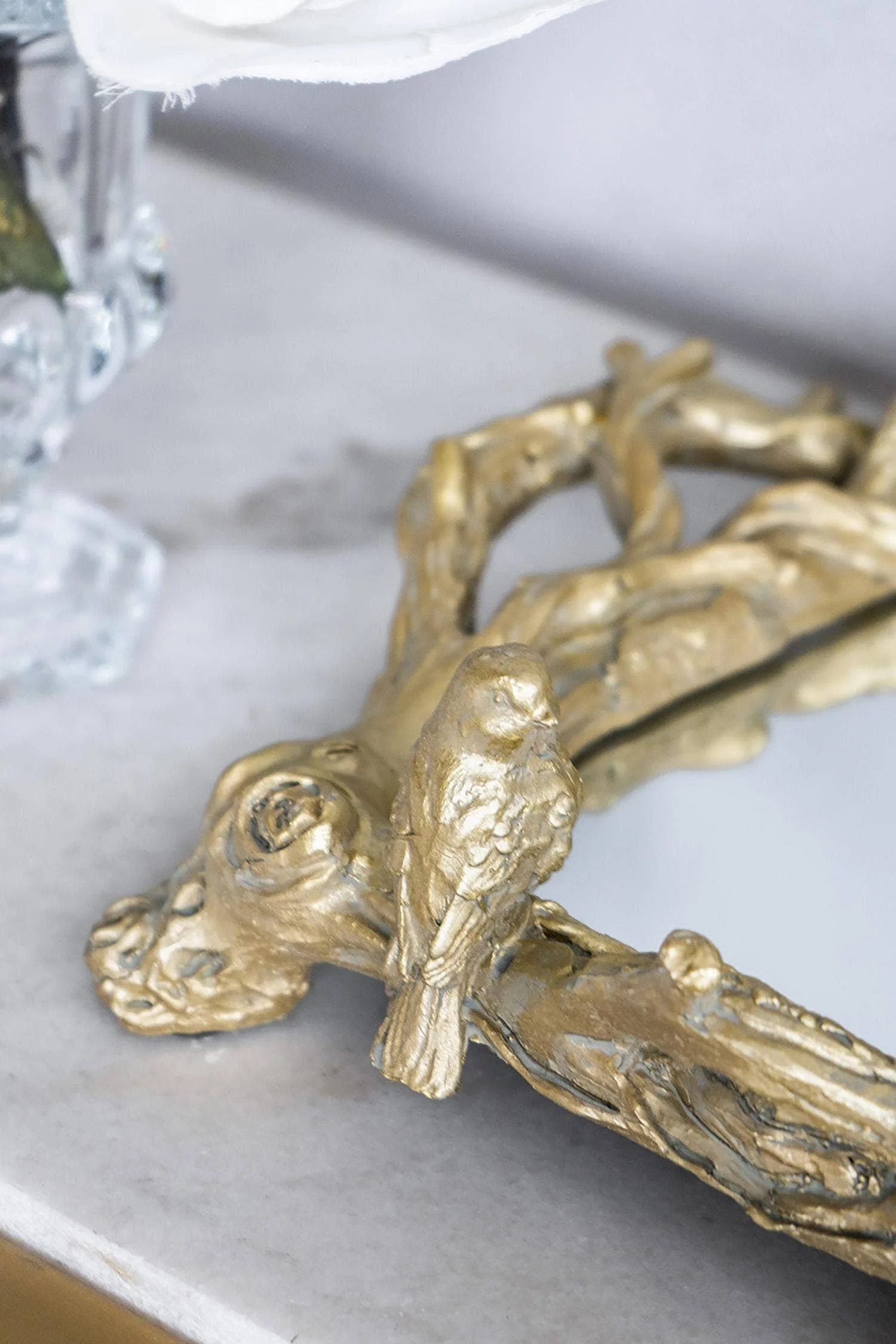 Gold Bird Mirrored Tray - Image 3
