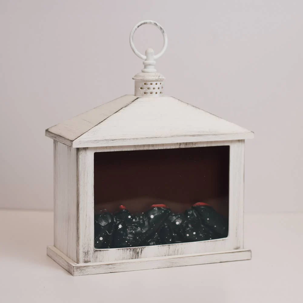 A Cheerful Giver - White Traditional Fireplace Lantern - Image 3