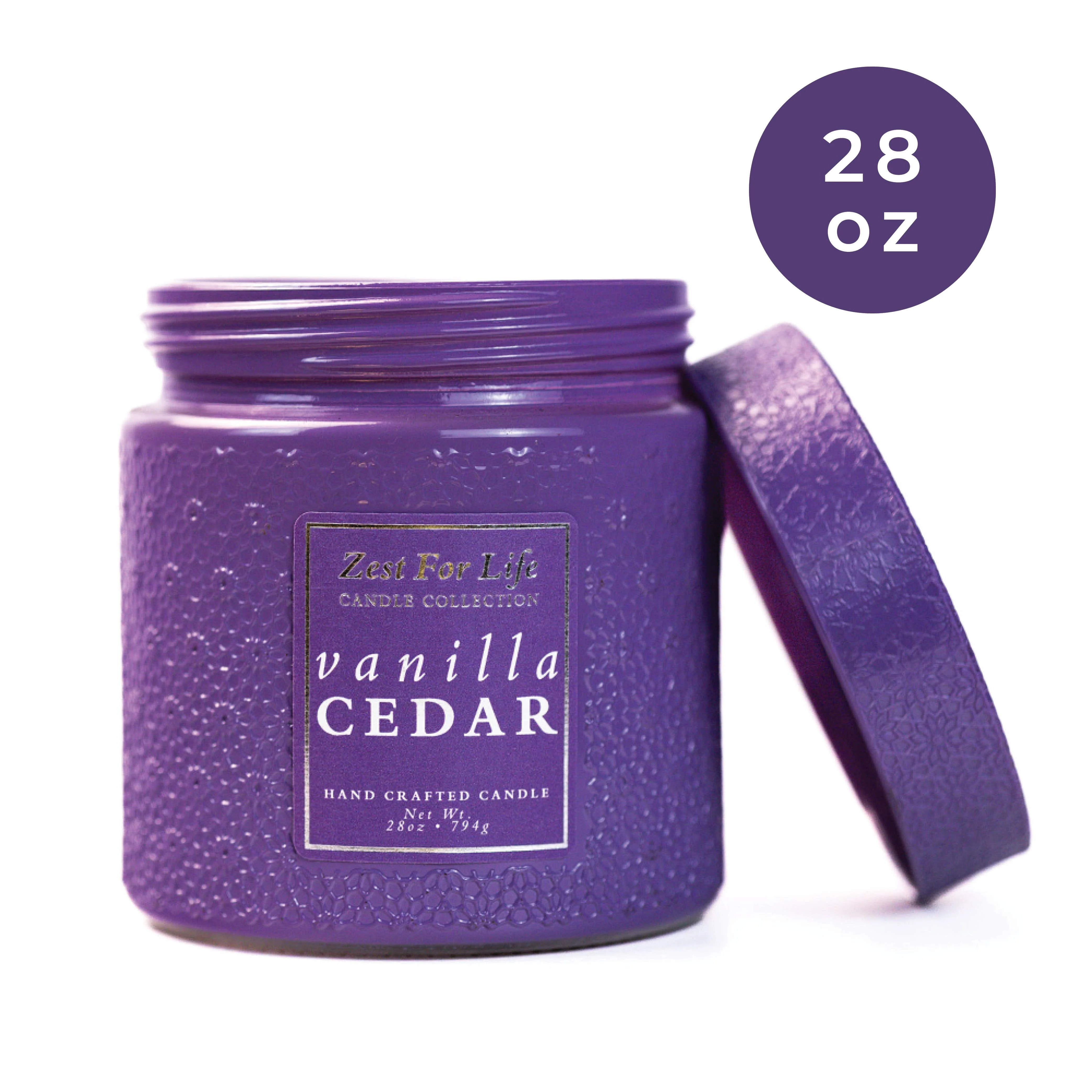 A Cheerful Giver - Zest For Life Candle (28oz.) - Vanilla Cedar - Image 2