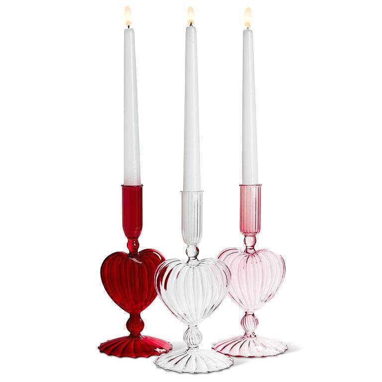 Heart Taper Holder-8"H