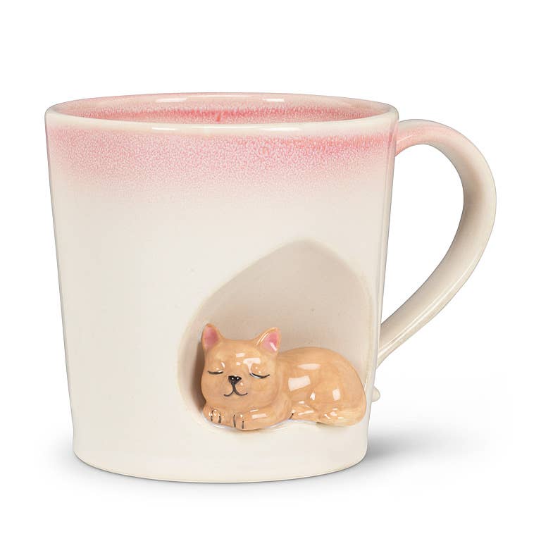 Ombre Taper Mug with Cat-4"H(14oz) - Image 3