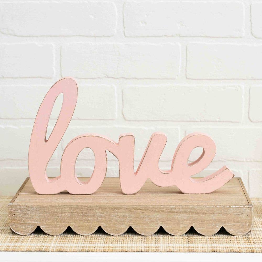 20170 - 12x7 wood cutout (LOVE) pink Valentine Decor - Image 2