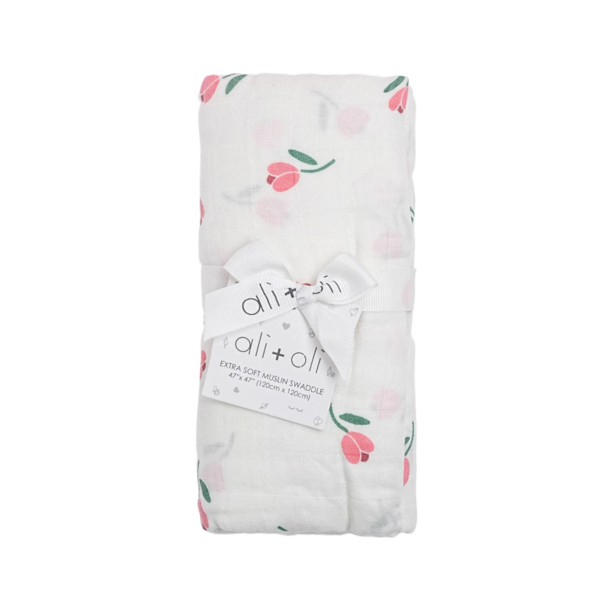 Bamboo Muslin Swaddle Blanket Tulip - Image 2
