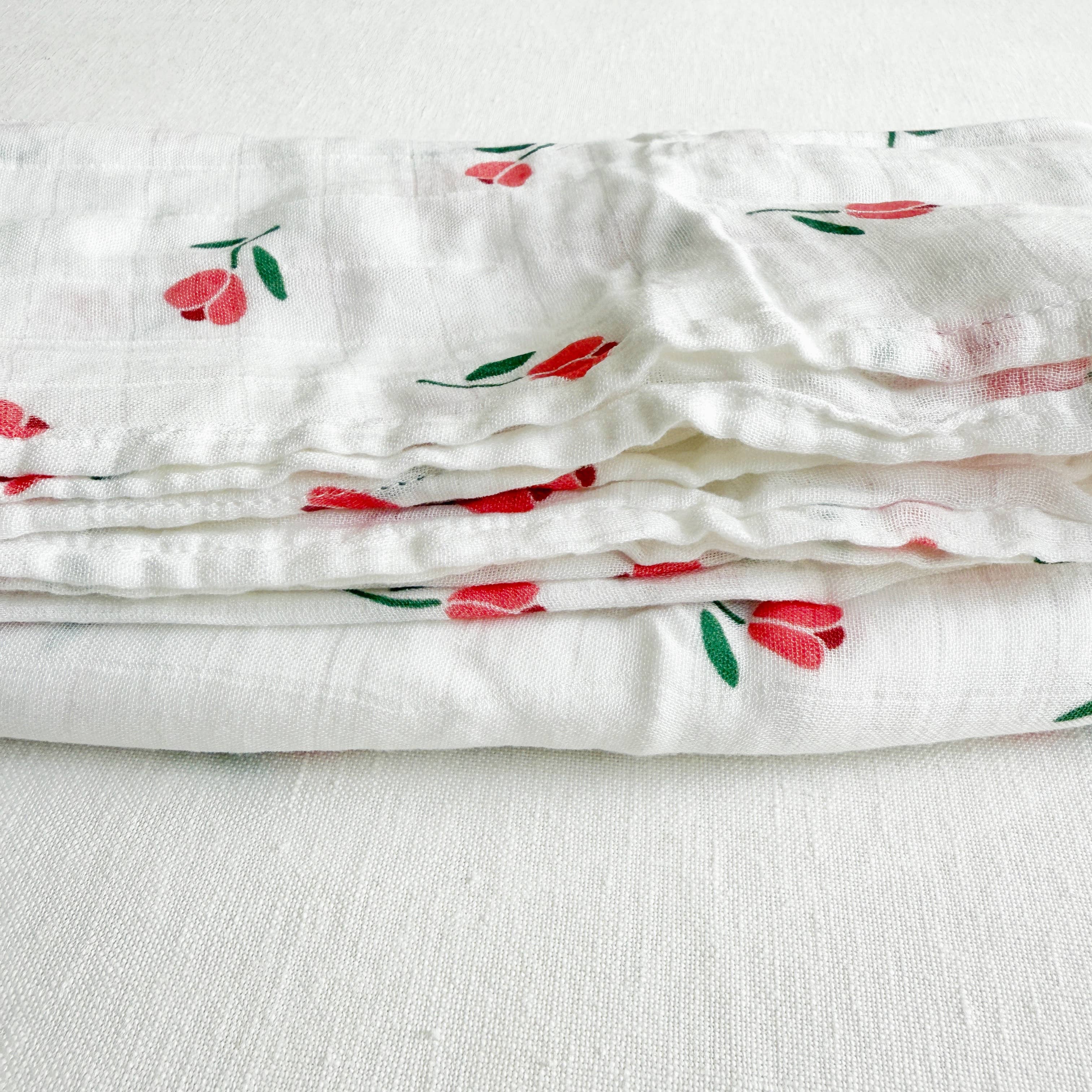 Bamboo Muslin Swaddle Blanket Tulip - Image 6