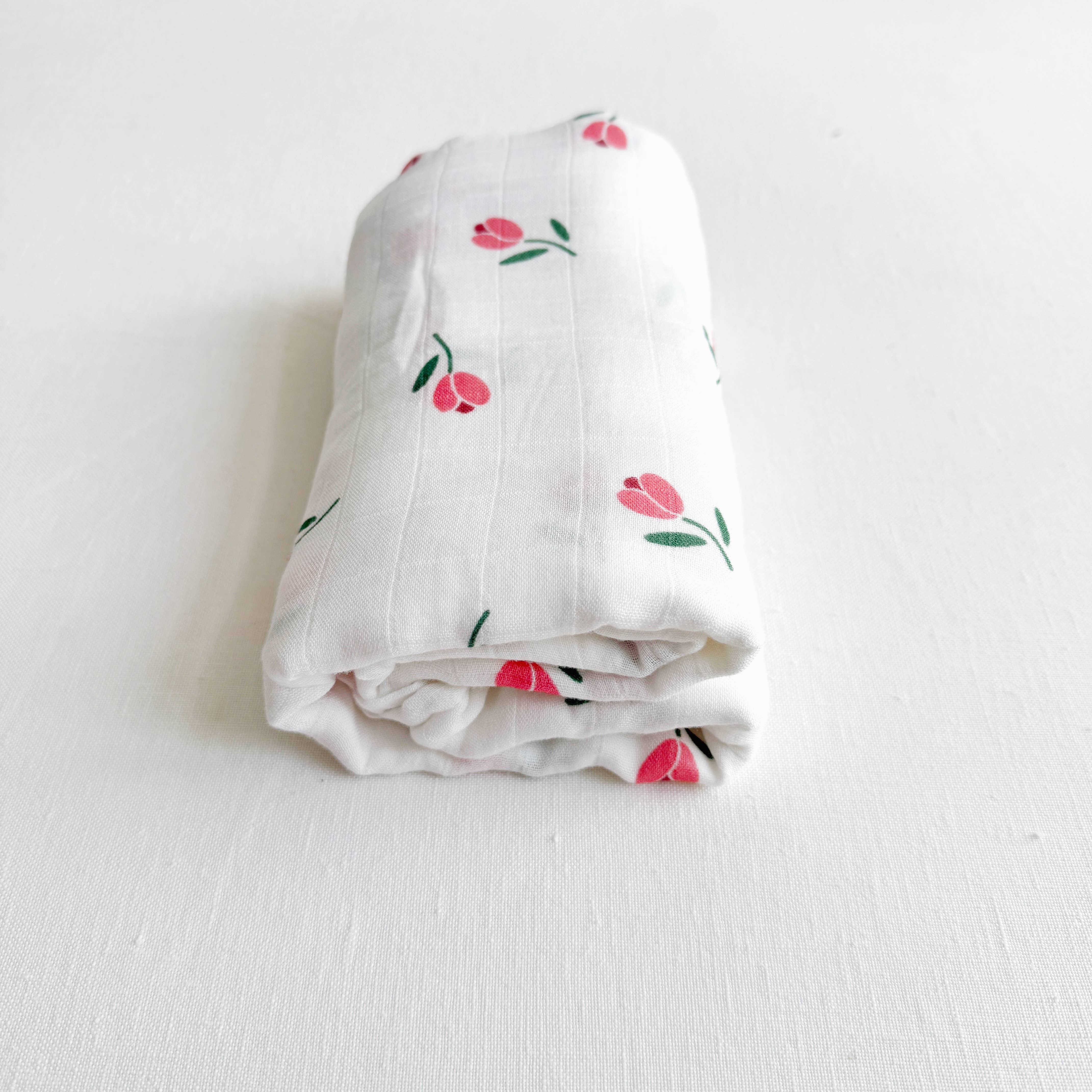 Bamboo Muslin Swaddle Blanket Tulip - Image 7