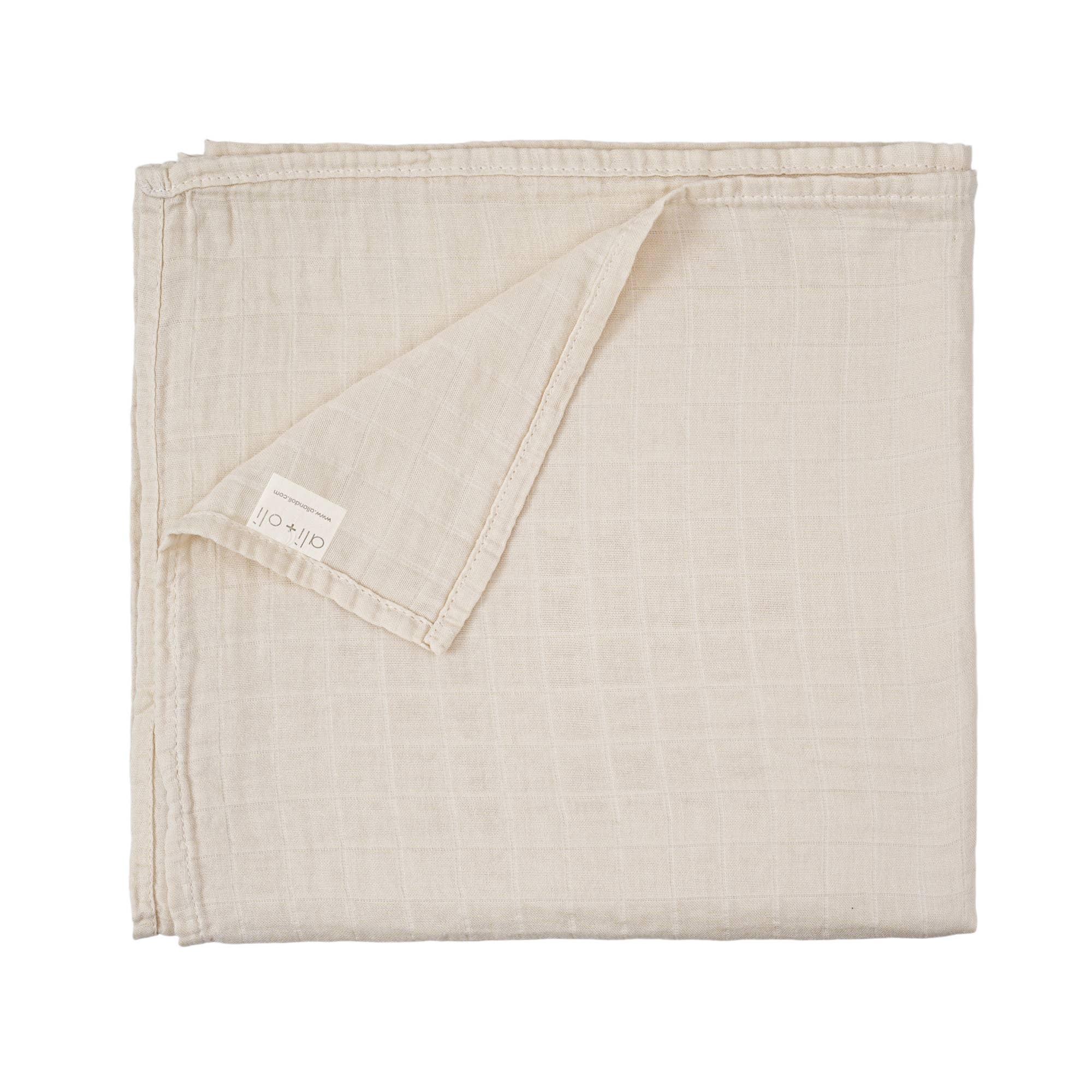 Bamboo Muslin Swaddle Blanket Vanilla Cream - Image 2