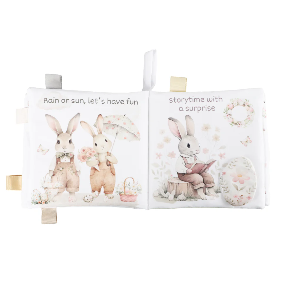 Happy Easter 10-Page Crinkle Soft Cloth Baby Book Taggies - Image 3