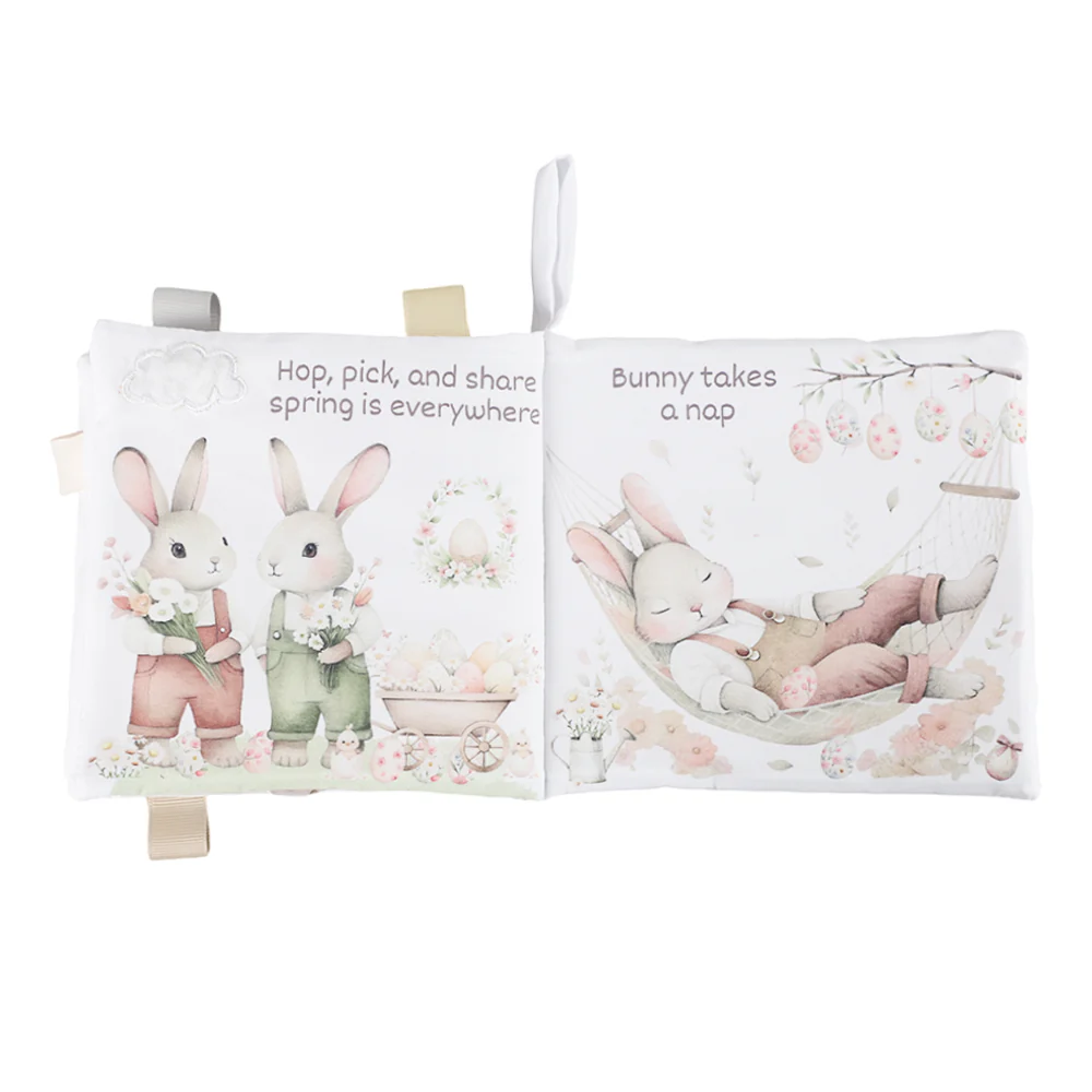 Happy Easter 10-Page Crinkle Soft Cloth Baby Book Taggies - Image 5