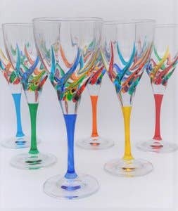 Trix Multi Champagne Flute - Venetian Glass - Image 3