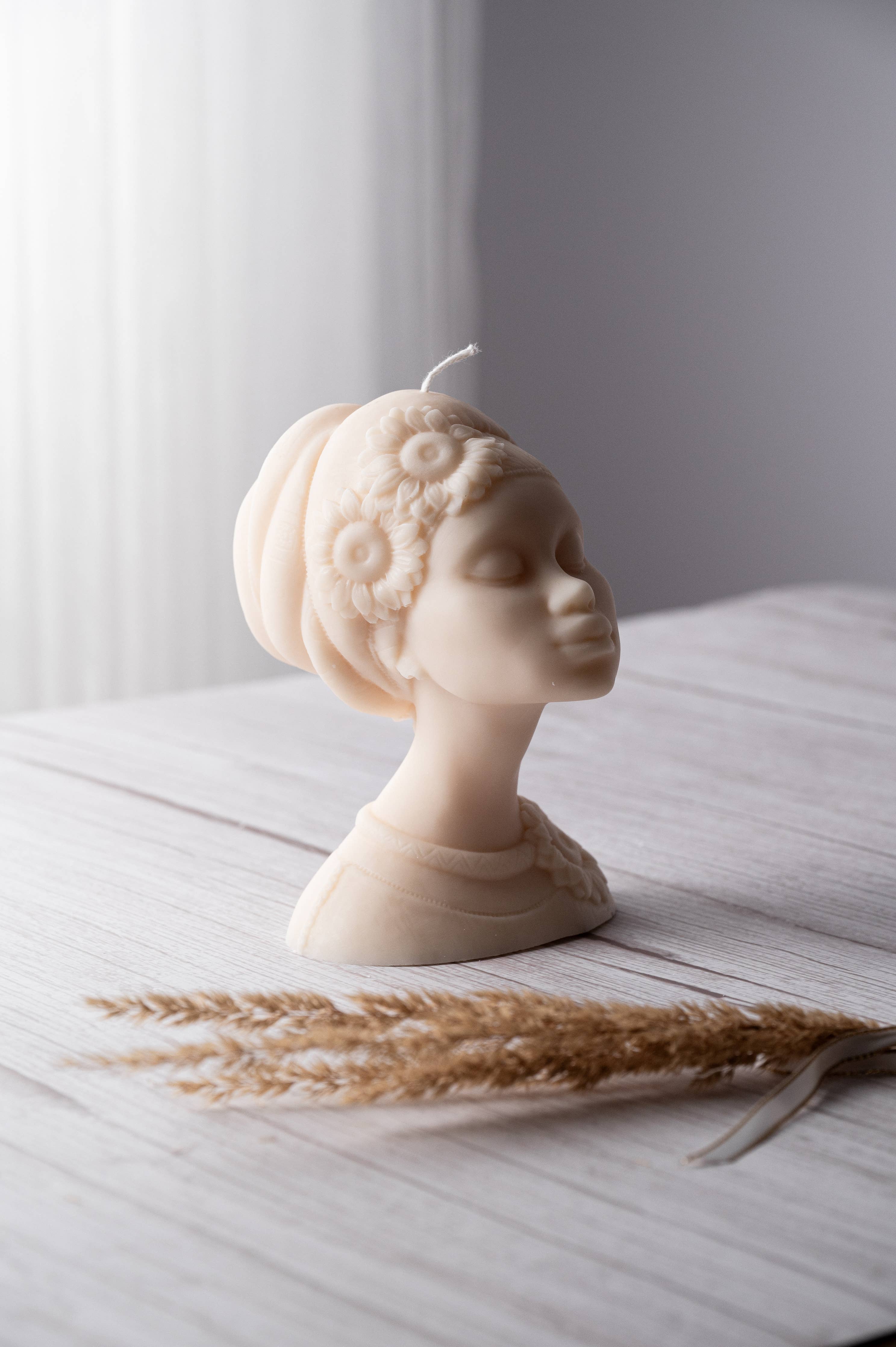 African Female Figure Candle - Image 5