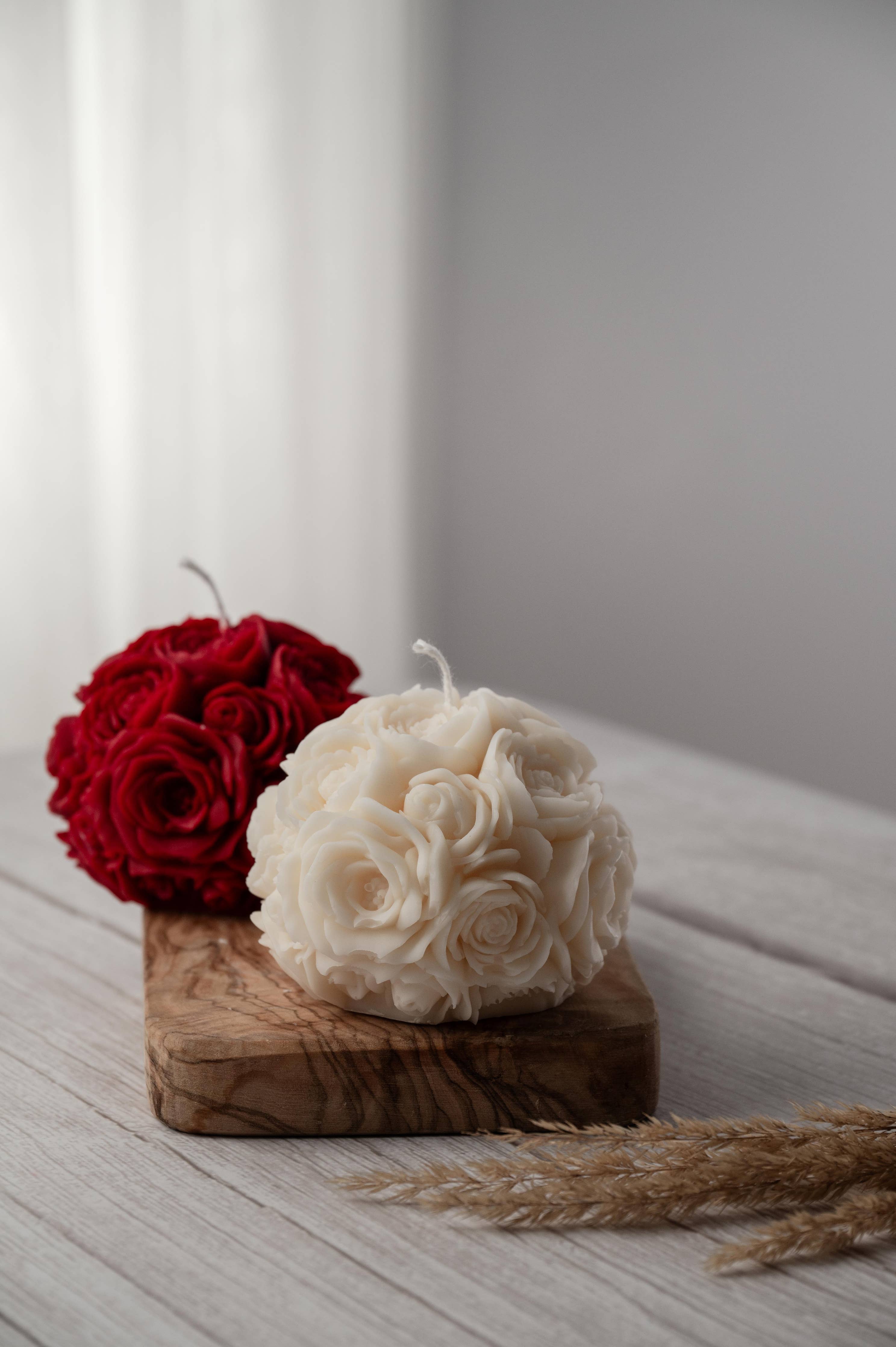 Rose Love Candle I Rose Flower Ball Candle - Image 2