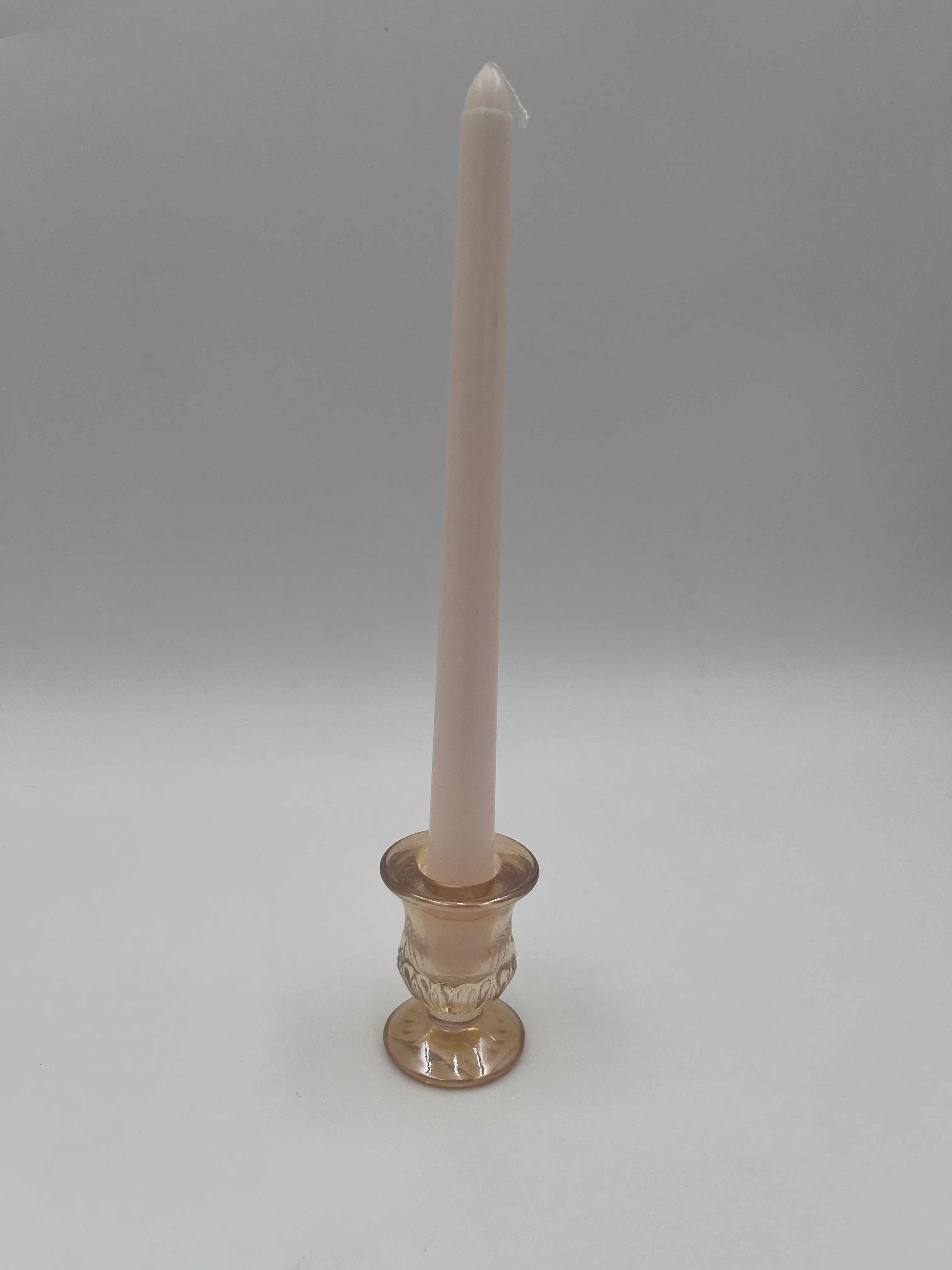 Amber Glass Taper Candle Holder-Small - Image 2