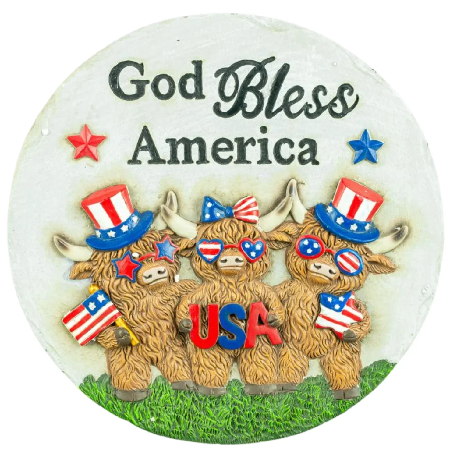 Americana themed cow steppingstone-sold separately - Image 3