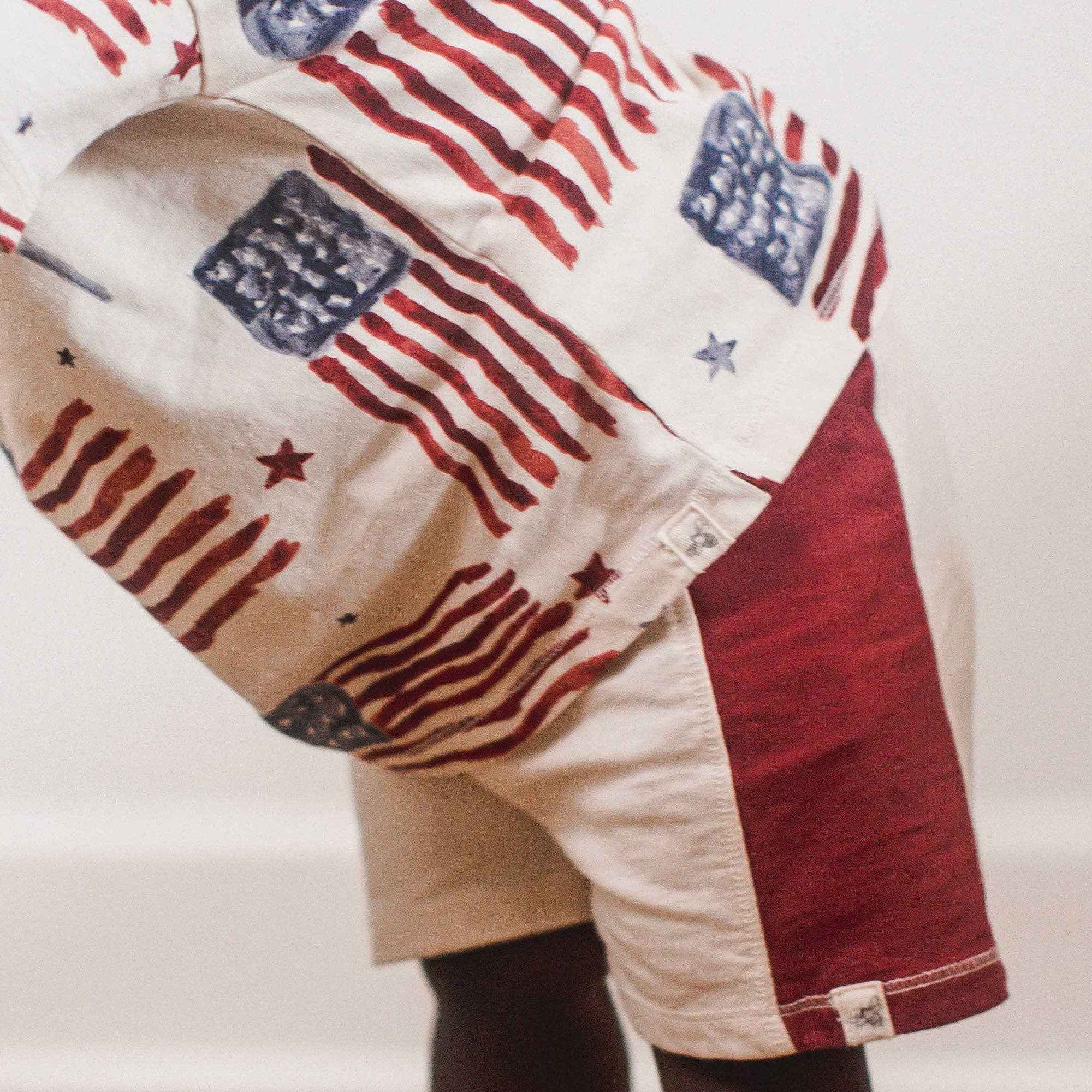 American Flag Boy Tee & Shorts Set: 3-6M - Image 3